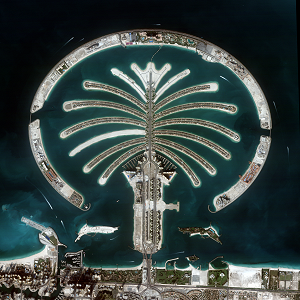 Palm tree artificial island, Dubai